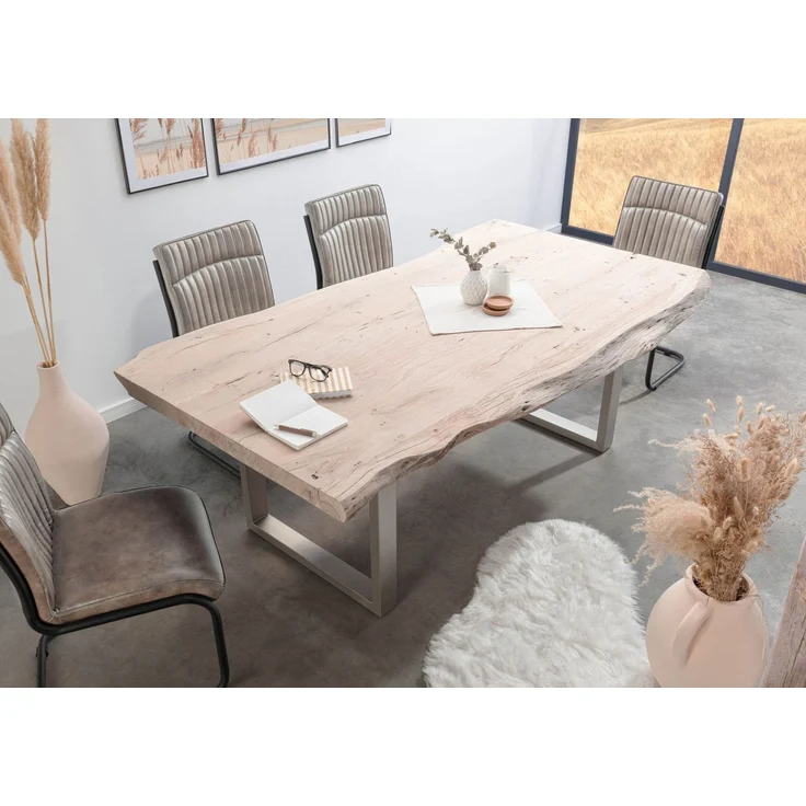 Baumtisch Akazie 190x110x78 Natural Stone lackiert FREEFORM #128 – Bild 2