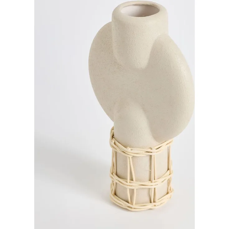 Evila Originals 'Cylinder Terracota' Vase, Creme, 8 x 17 x 28 cm