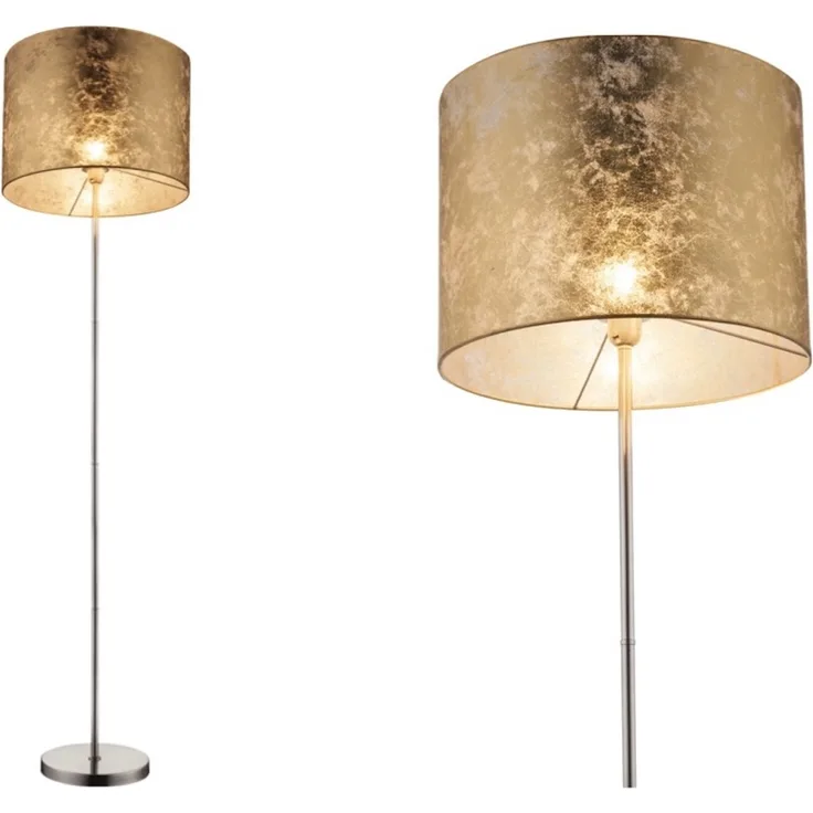 Globo 'Amy' Stehlampe, Kunststoff / Textil gold, Höhe: 160 cm