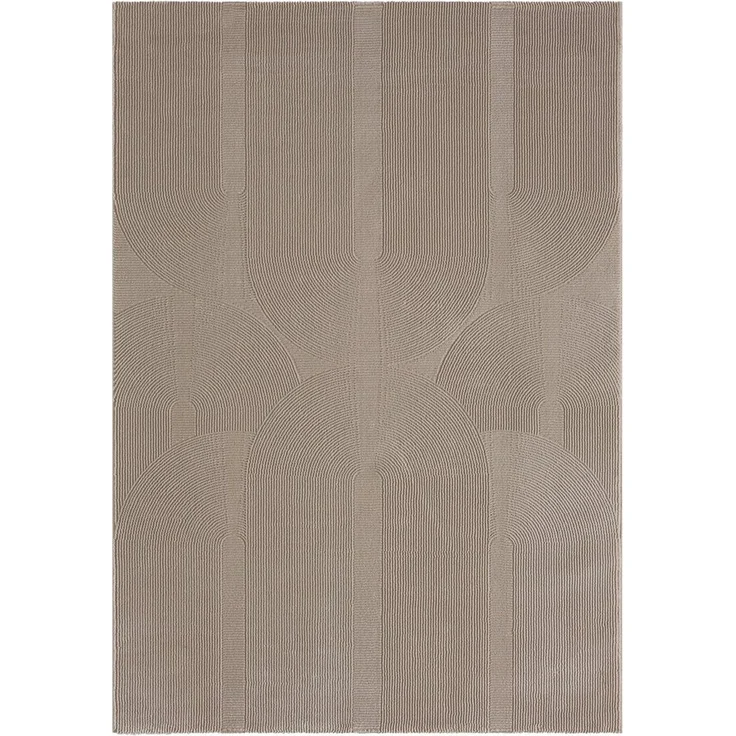 merinos Teppich Sign 1904, rechteckig, Höhe: 12 mm, Hoch Tief Struktur, Geometrisch, 100% recyceltem Polyester, Wohnzimmer – Bild 2