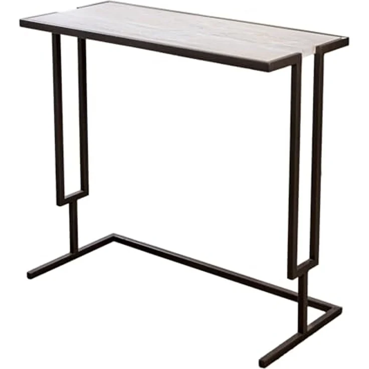 Casablanca 3er Set Beistelltisch Beirut - Metall - anthrazitfarben - matt - marmoriertes Muster - rechteckig - Höhe 60cm x Breite 65cm – Bild 3