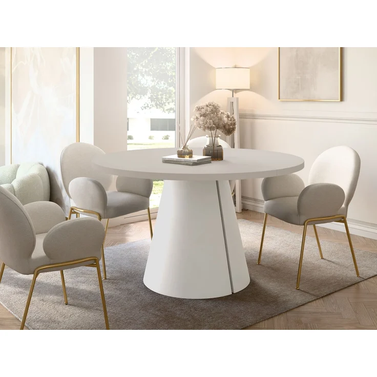 Esszimmertisch Cezrin 120 (Farbe: Cashmere / Cashmere) – Bild 2