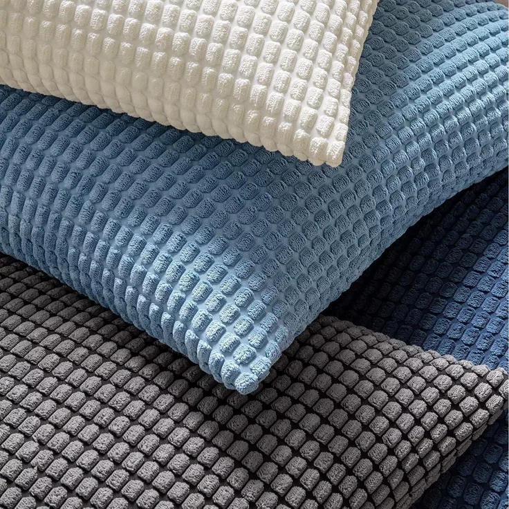 Kissenbezüge Kordsamt 40x40cm Grau Wohnzimmer Schlafzimmer – Bild 3