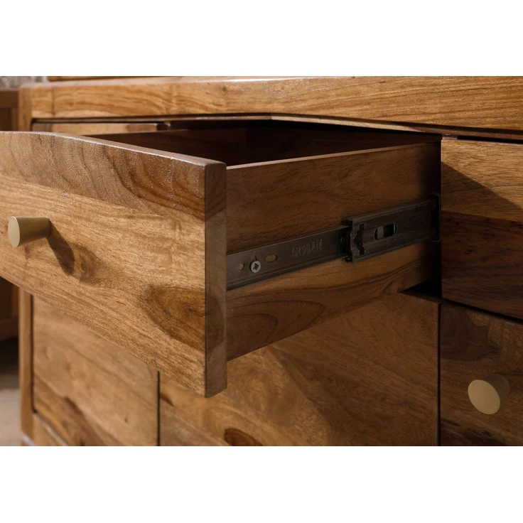 Buffet Sheesham 140 x 45 x 200 braun lackiert ANCONA #145 – Bild 6