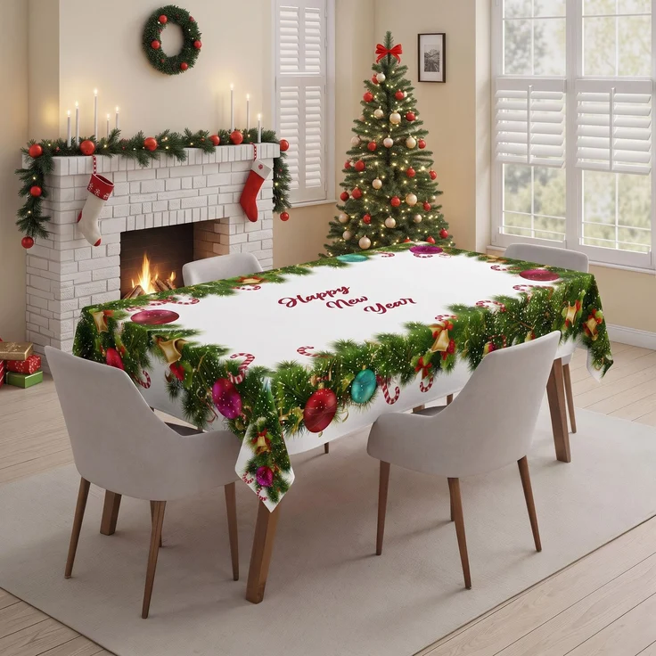 Hermia Concept 'Xmas 2' Tischdecke, Mehrfarbig, 160 x 220 cm – Bild 1