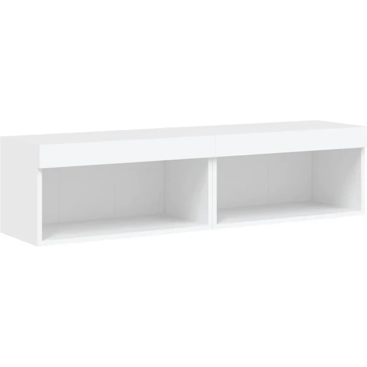 2 pcs TV-Schrank, Lowboard mit LED-Leuchten Weiß 60x30x30 cm – Bild 7
