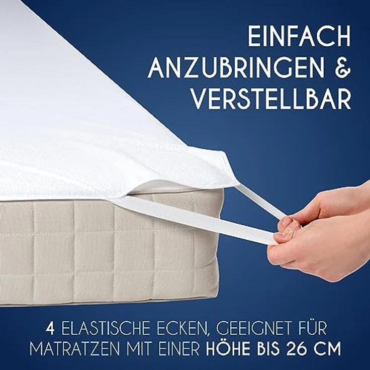 Dreamzie Matratzenschoner 90x190 cm Wasserdicht (2er-Set) Oeko-TEX Zertifiziert - Atmungsaktive Matratzenauflage Kinder – Bild 5