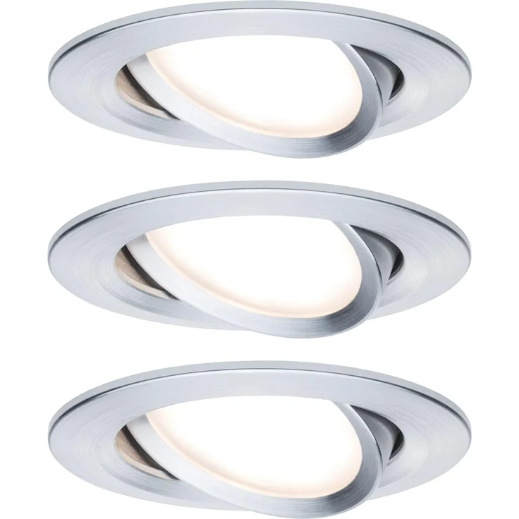 Paulmann 93903 Einbauleuchte LED Coin Slim IP23 rund Alu 3er-Set dimmbar und schwenkbar – Bild 7