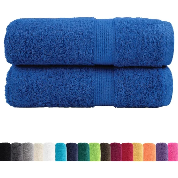 vidaXL Premium Gästetücher SOLUND 2 Stk. Blau 30x50 cm 600 g/m² 137182 – Bild 2