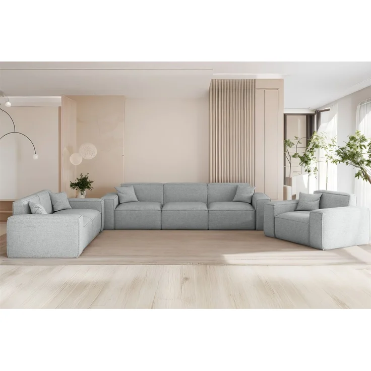 Sessel Designersessel CELES PREMIUM in Stoff Artico Hellgrau – Bild 2