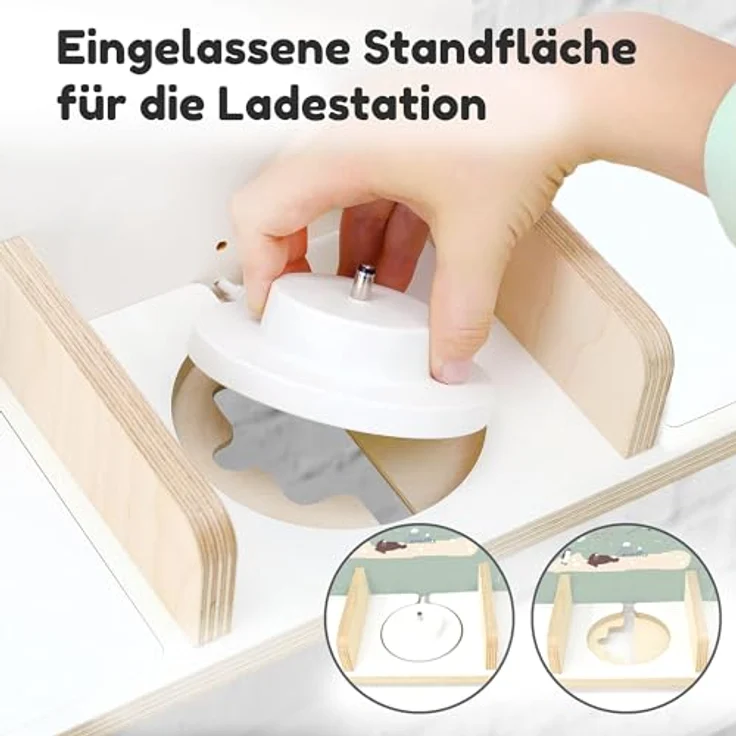 stadtecken Holzregal für Musikbox I Geeignet für die Toniebox und ca. 50 Tonies I Perfekte Tonie Aufbewahrung im Kinderzimmer I Zum Aufstellen oder Aufhängen I Atlas, groß – Bild 9