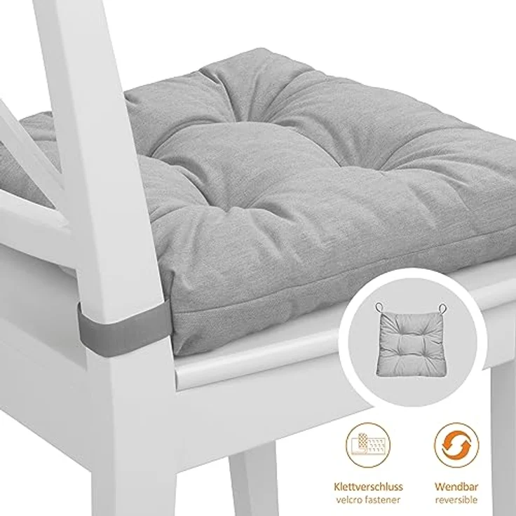 sleepling Stuhlkissen Eva, für Indoor und Outdoor, mit Klettverschluss, abriebfest und langlebig – Bild 4