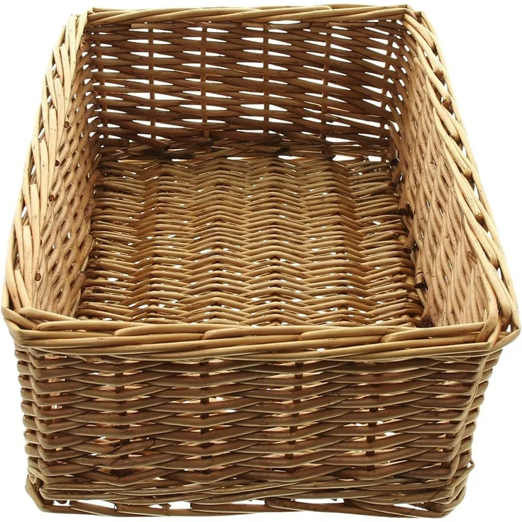 Regalkorb Natur klein Box Aufbewahrungskorb Schale Korb Flechtkorb 30cm – Bild 2