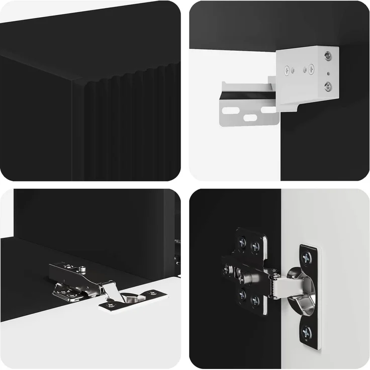 vidaXL TV-Schrankset 4 stk. 31 x 30 x 100 cm Schwarz 3409007 – Bild 10