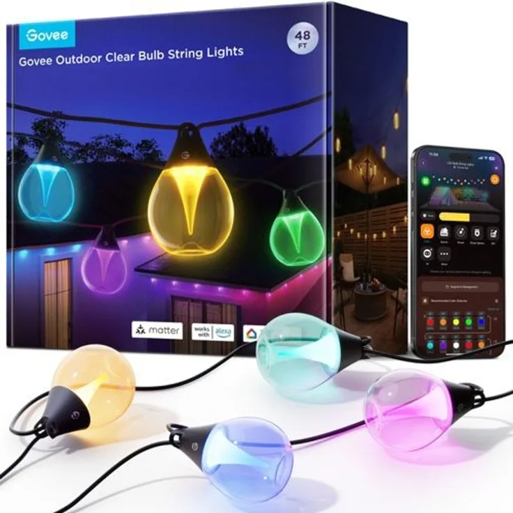 Govee Outdoor Clear Bulb String Lights 15m EEK G