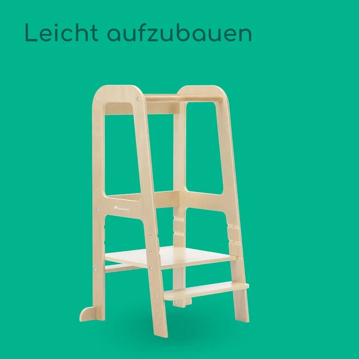 Bebeconfort Hoya, Montessori Lernturm Kinder, 1,5–6 Jahre (10–30 kg), 3-Stufig Höhenverstellbar, Sicherheitszertifikat, 6,2 kg Leichter Tritthocker Kinder, Langlebiges Design, Natural Wood – Bild 7
