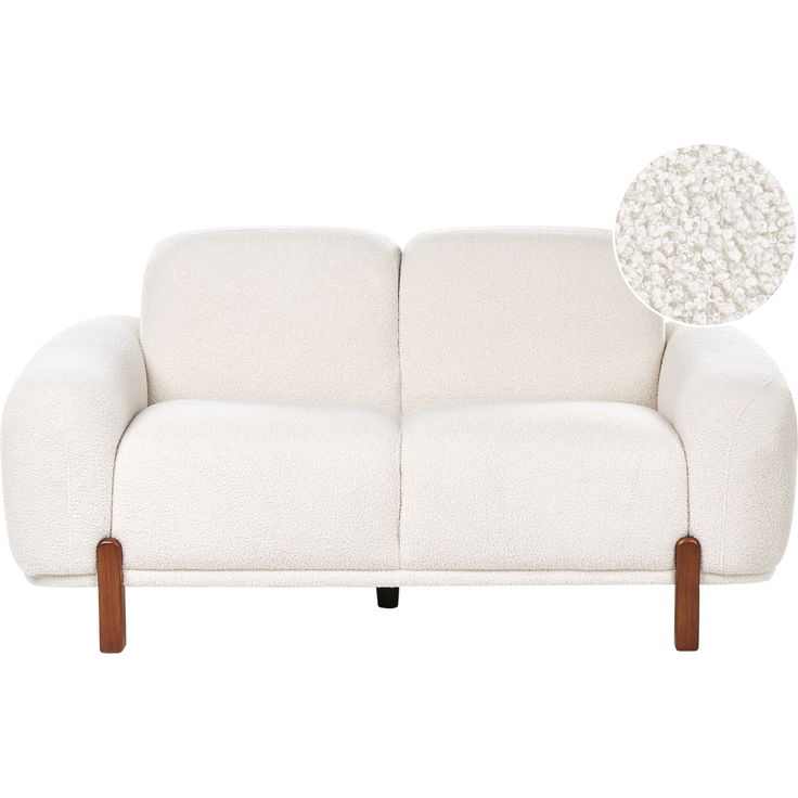 Sofa 2-Sitzer ODNES Bouclé Weiß
