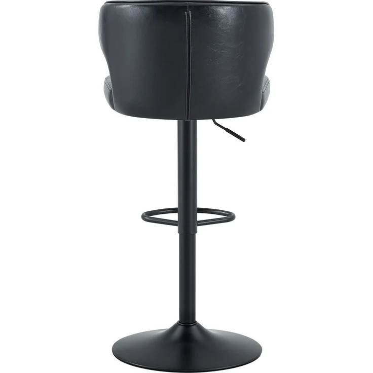 2er Set Barhocker mit Lehne Höhenverstellbar, 360° Drehbar Barstuhl mit großem Sockel & Fußstütze, Moderner Küchenhocker für Bar Küche Theke (Nur Stühle)--Schwarz--110x45x49.7cm--YOUDENOVA – Bild 10