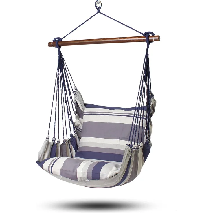 HOBEA Hängesessel mit 2 Kissen L (bis 120kg belastbar), Terra