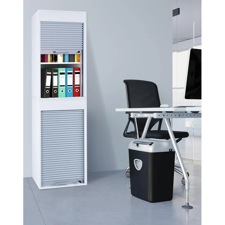 VCM Aktenschrank Holz Büroschrank Aktenschrank Rollladen Aktos XL (1-St) – Bild 2