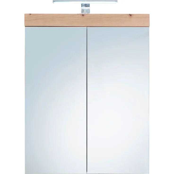 trendteam Spiegelschrank mit Beleuchtung Badspiegel Amanda Mando 60 x 77 x 17