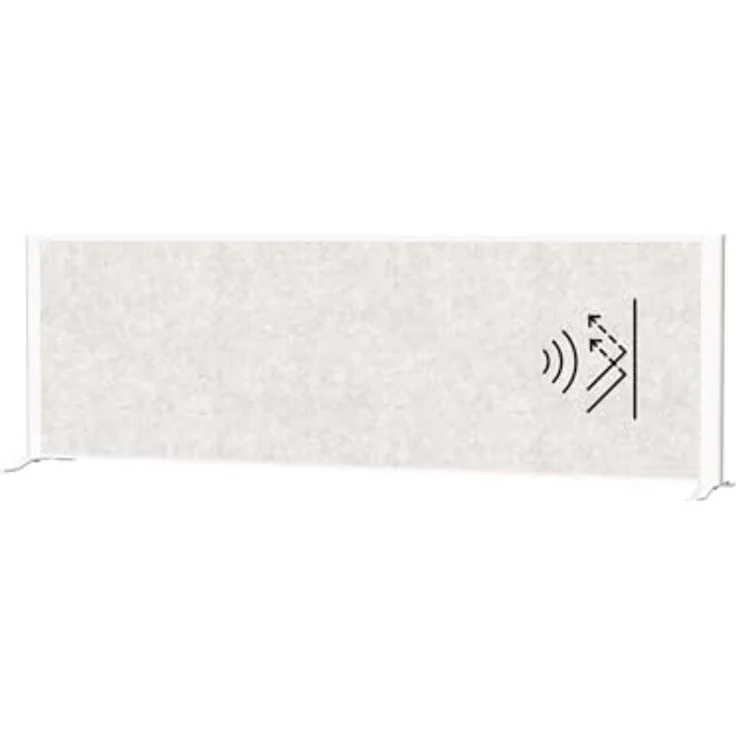MAUL Tisch Trennwand Akustik MAULconnecto 160x50 cm | Raumteiler für Schreibtisch, Sideboard | Raumtrenner mit Standfüßen | Akustikvlies (4000 g/m²) als Sichtschutz und Schalldämmung – Bild 2