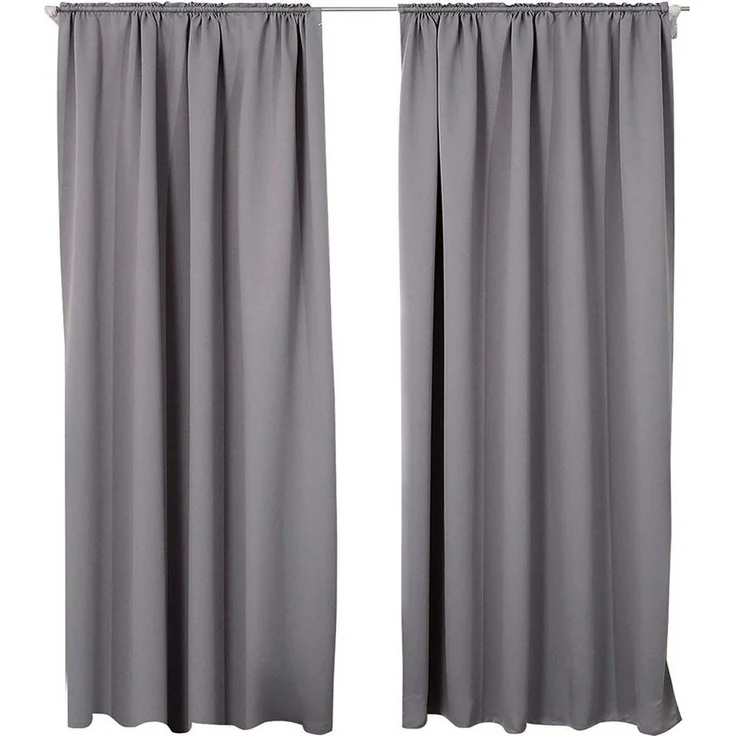 Woltu Gardine (2 St), Kräuselband für Schiene, Thermo-/Verdunklungsvorhang – Bild 5
