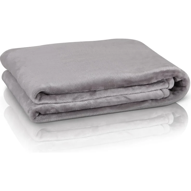 Kuscheldecke "Mirabella" - Cashmere Touch Hellgrau 130x170 cm – Bild 8