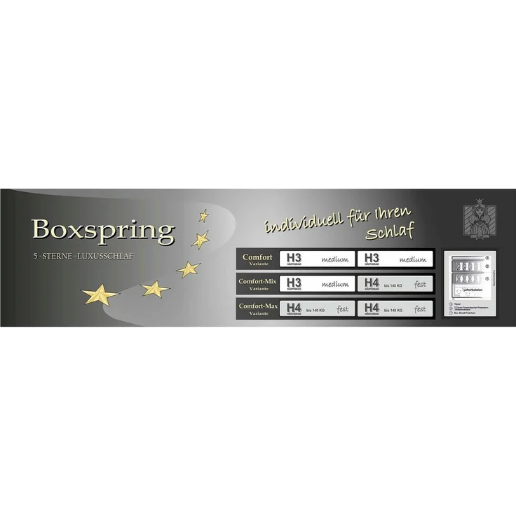 Jockenhöfer Gruppe Boxspringbett CAREN, Stauraumbett mit Bettkasten & 7-Zonen-TTFK-Matratze H3/H4, 6 cm Kaltschaum-Topper, weicher Webstoff, Liegefläche 180x200 cm – Bild 3