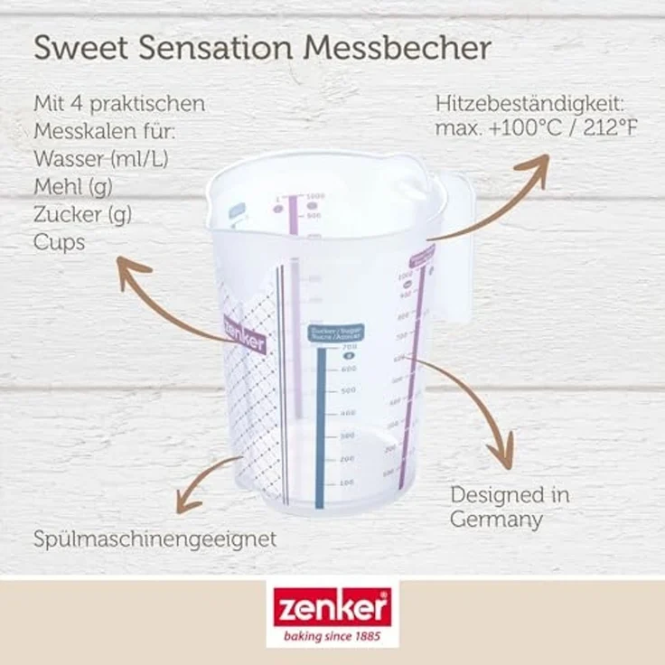 Zenker Sweat Sensation Messbecher 1 L Kunststoff Messkanne – Bild 3