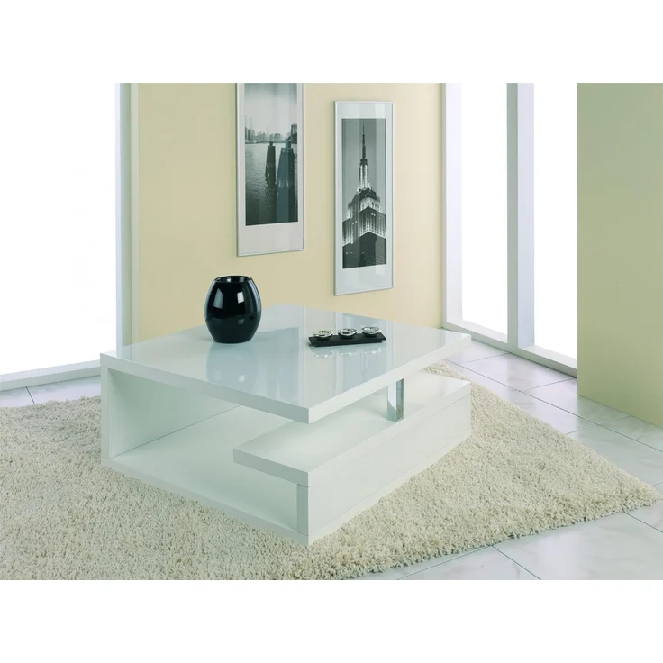 HAKU Möbel Couchtisch, MDF, weiß, T 90 x B 90 x H 45 cm – Bild 1