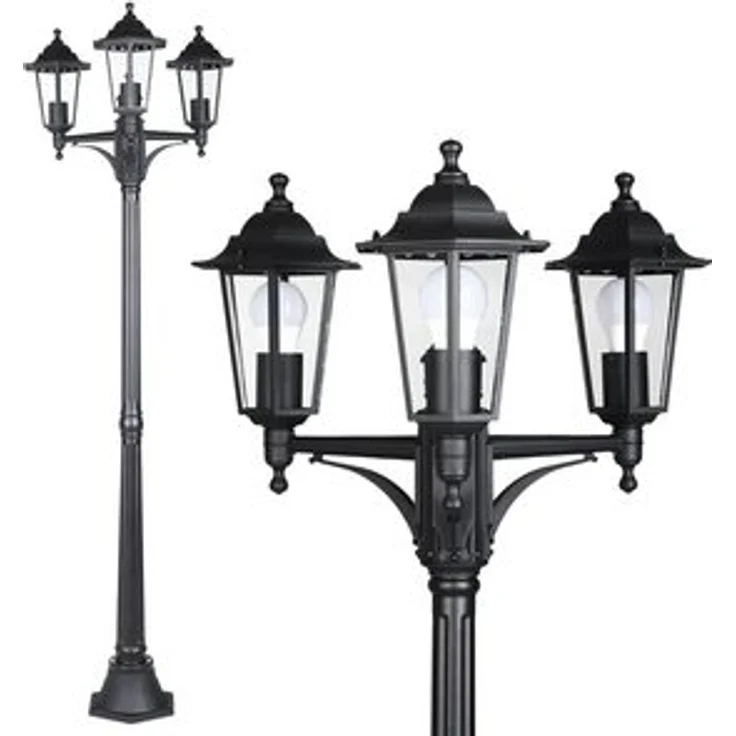 MONZANA® Außenleuchte, Laterne, 3-flammig, 176 cm, wetterfest, IP44, Aluminiumguss, Vintage-Kandelaber, Gartenleuchte & Wegeleuchte – Bild 6