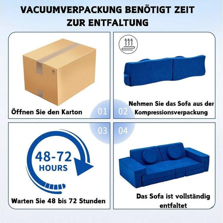 LEADZM Kindersofa Kindersofa Spielsofa, Schaumstoff Stapelsteine für Kinder, Kindercouch – Bild 4