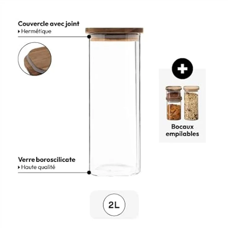 5five Glas-Frischhaltedose für Lebensmittel luftdicht 2 l – Bild 5