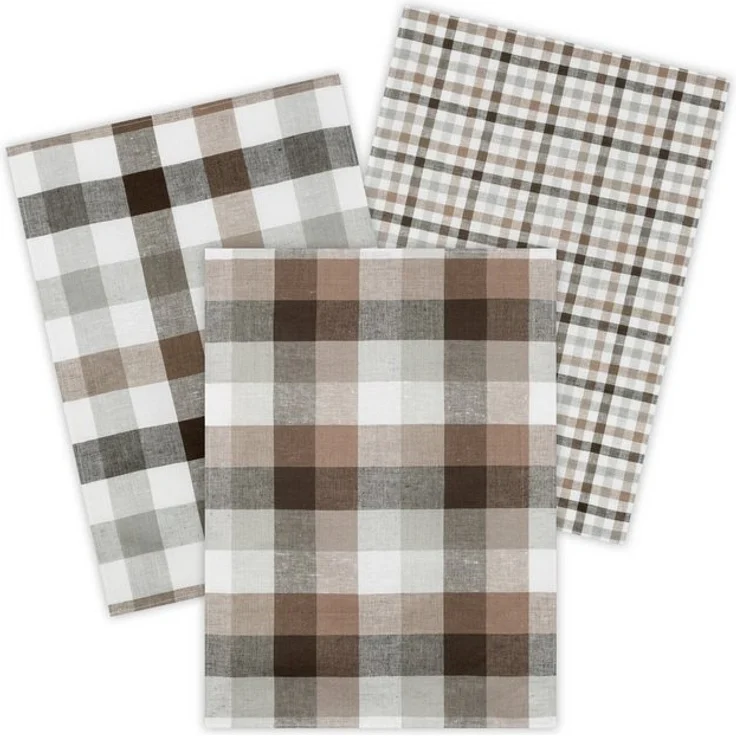 Kracht Geschirrtuch Landhaus, (Set, 3-tlg, Set), 3er Pack Geschirrtücher (3 Stück), ca. 50x70 cm, Halbleinen – Bild 4