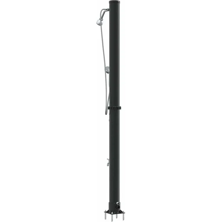 vidaXL Außen Solardusche Schwarz 217 cm PVC und Aluminium 42003410 – Bild 7