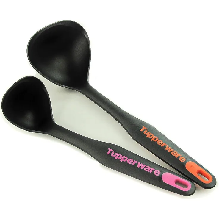 TUPPERWARE Griffbereit Schöpflöffel schwarz-orange + schwarz-pink klein