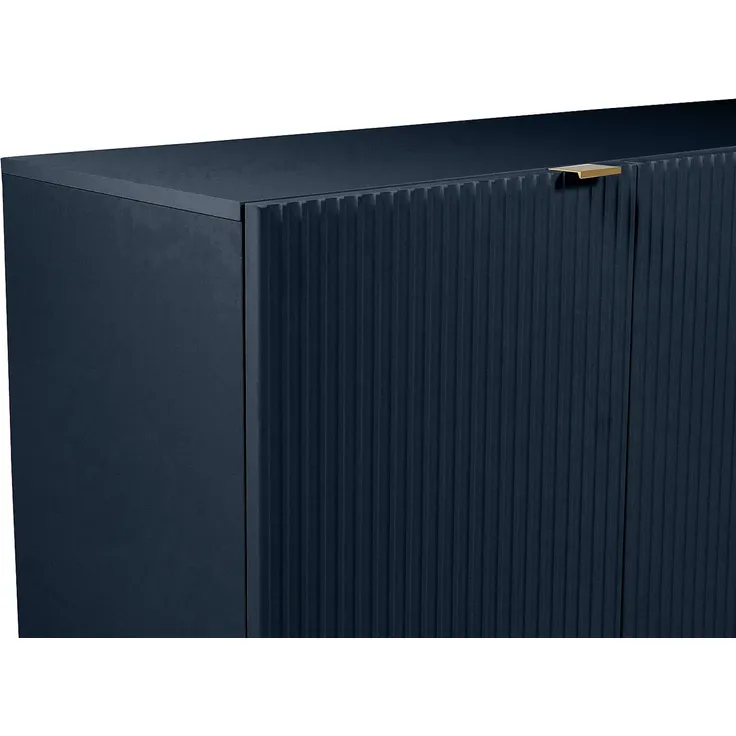 Vente-unique - YESINIA Sideboard Holz, Platte Blau - B 45 cm x H 80 cm x L 190 cm – Bild 6