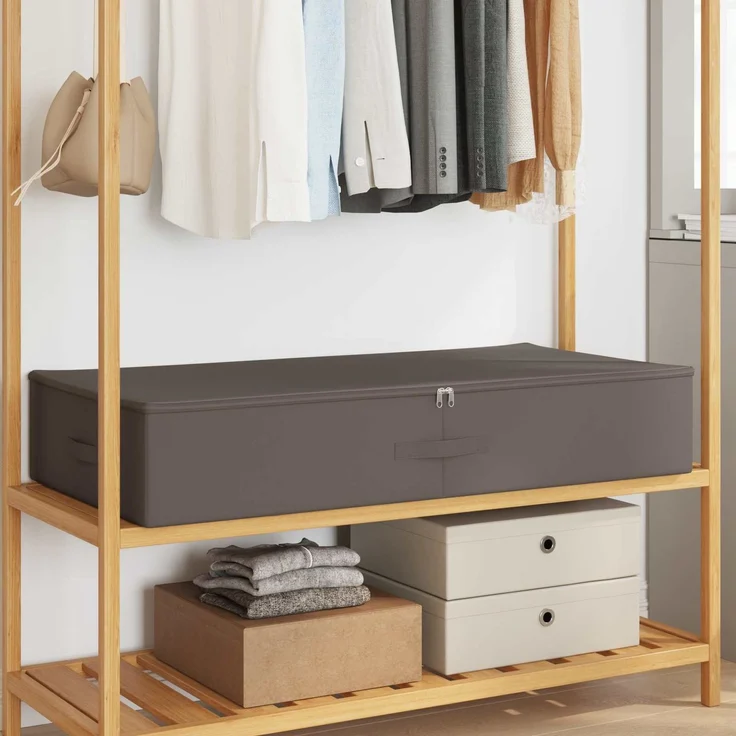 vidaXL Aufbewahrungsbox 24 stk. Vliesstoff 90 x 48 x 15 cm 64,8 L Grau 42024641 – Bild 1