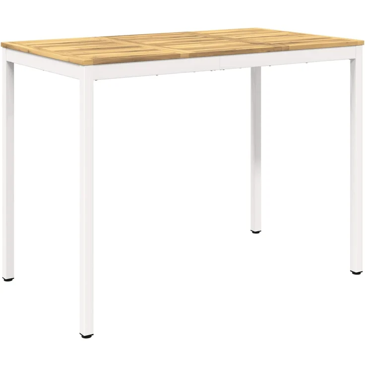 vidaXL Gartenbar-Tisch NAARDEN Weiß gewaschen 141 x 80,5 x 105 cm 901783 – Bild 2