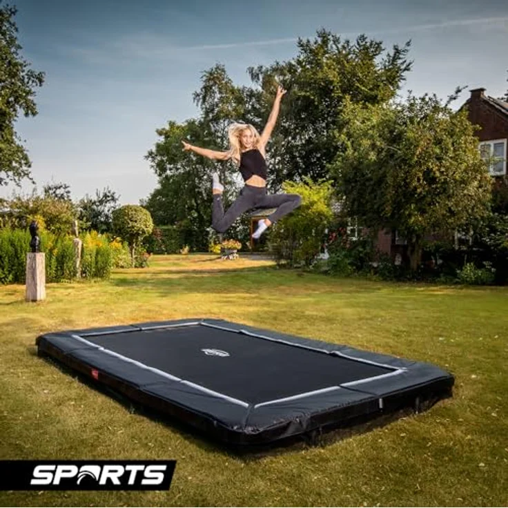 Berg Trampolin Favorit 430 cm, inkl. Sicherheitsnetz Comfort, grün, max. Benutzergewicht 120 kg, wetterbeständig – Bild 10