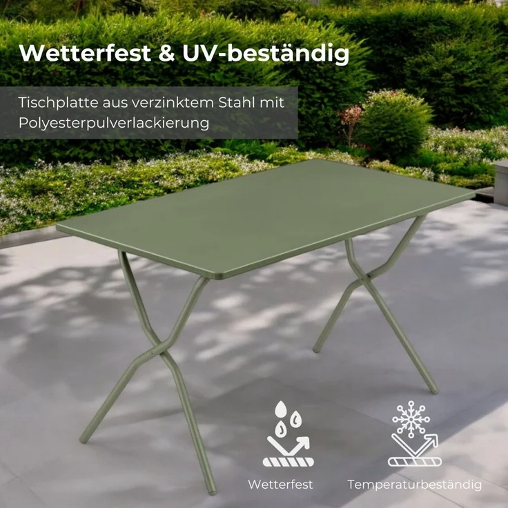 Lafuma Gartentisch Balkon Tisch BALCONY 120x70 moss grün – Bild 3