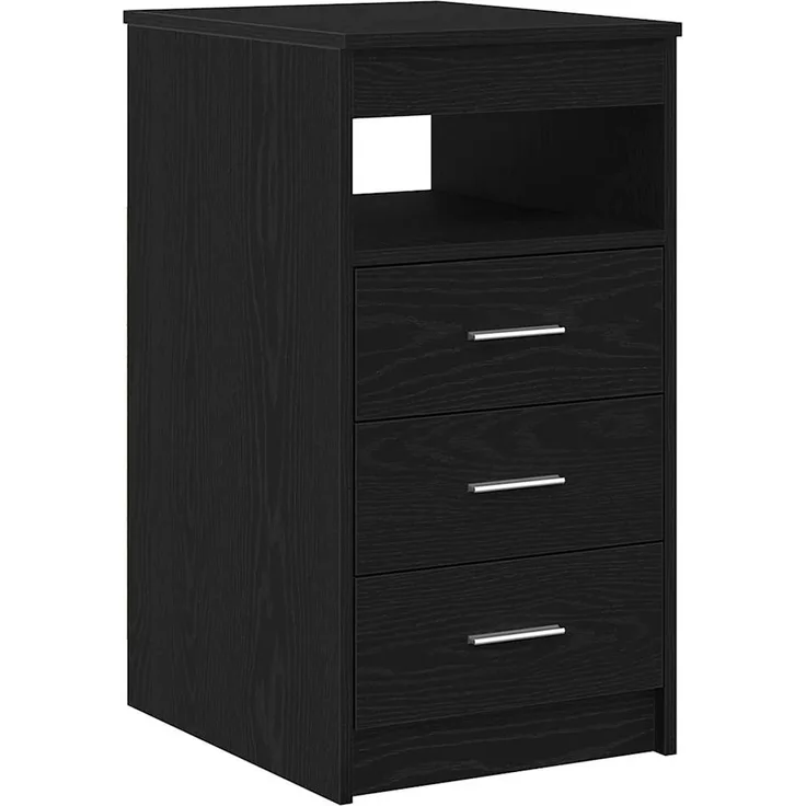 vidaXL Schubladenschrank Schwarz Eichen-Optik 40x50x76cm Holzwerkstoff 862009