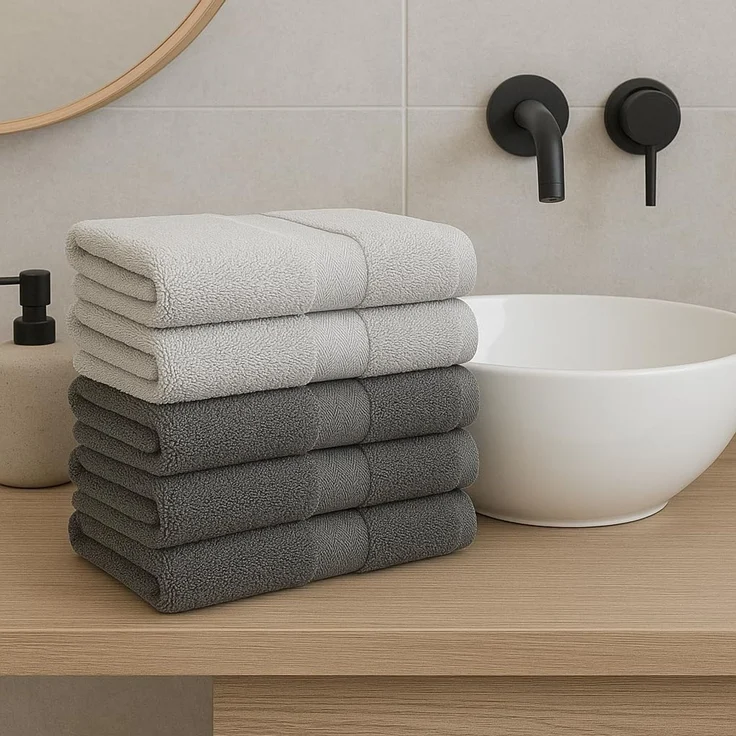 Betz Gästehandtuch 10 Stück Gästehandtücher Premium Farbe silbergrau und anthrazit, 100% Baumwolle (Set, 10-St) – Bild 4