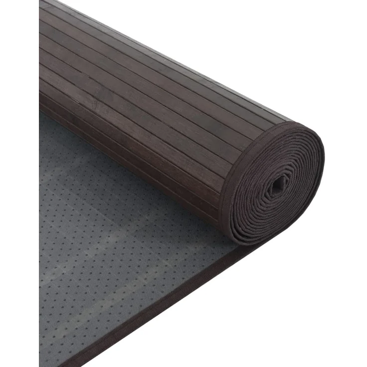 vidaXL Teppich Quadratisch Dunkelbraun 100x100 cm Bambus 376941 – Bild 4