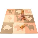Hakuna Matte große Puzzlematte für Babys 1,8x1,8 m – 9 XXL Platten 60x60 cm mit Tieren – 20% dickere Spielmatte in Einer umweltfreundlichen Verpackung – schadstofffreie, geruchlose Krabbelmatte