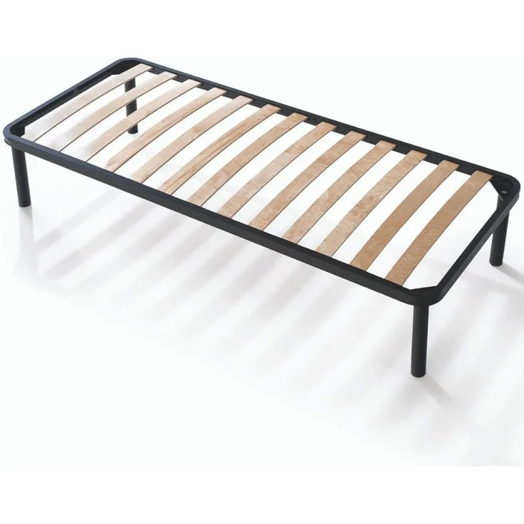 EVERGREENWEB - Bett Lattenrost 90x180 Einzelbett Höhe 35 cm Orthopädisches Extra Komfort Leisten Holz mit 4 Abnehmbar Füße, Verstärkte Rahmen aus Stahl Bettgestell geeignet für alle Betten & Matratzen – Bild 1