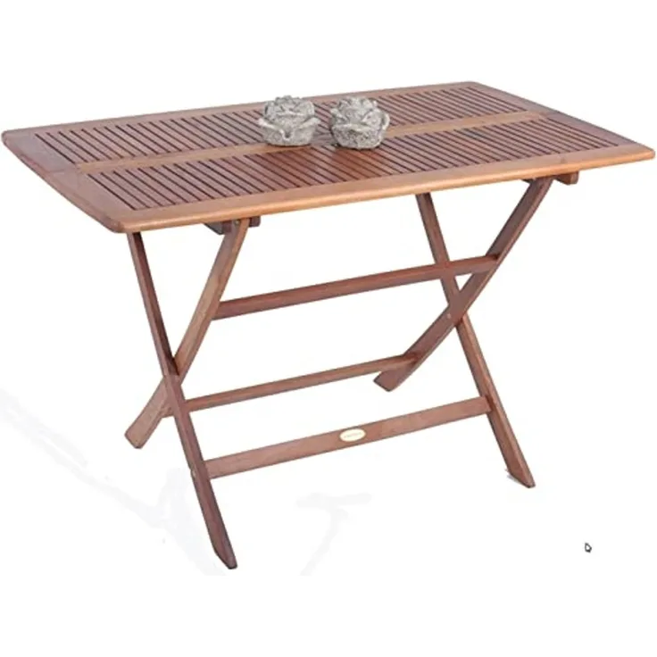 Garden Pleasure 'Orlando' Klapptisch, geöltes Eukalyptus-Holz, 100 % FSC, 120 x 70 x 74 cm