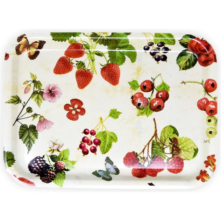 Lashuma Tablett Waldbeeren, Kunststoff, (1-tlg), Italienisches Teetablett 31x23 bunt – Bild 5