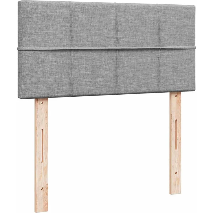 vidaXL Ottoman-Bett mit Matratze Hellgrau 100x200 cm Stoff 3311435 – Bild 7